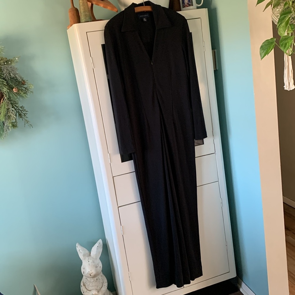 Anne Klein II sz 12 Elegant Black Jumpsuit vintage euc - Picture 10 of 10